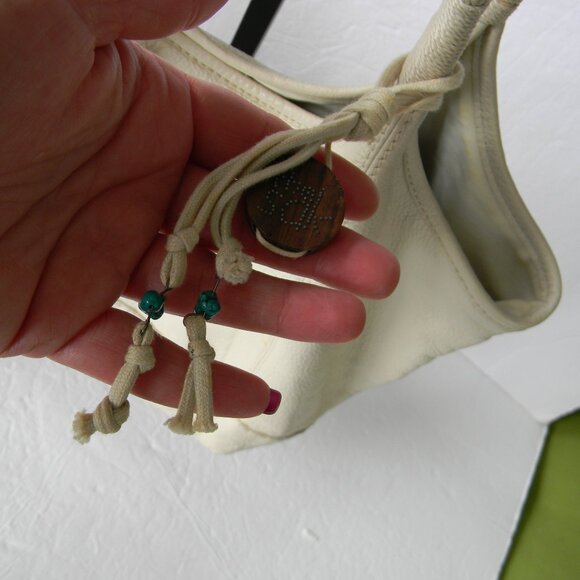 THE SAK CREAM PEBBLE LEATHER LARGE TOTE SHOULDER BAG - Picture 2 of 12